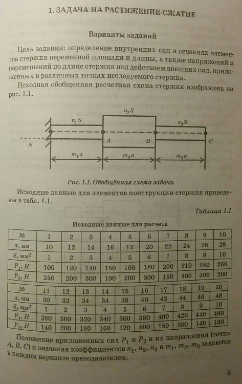 Контрольная работа по теме Растяжение и сжатие